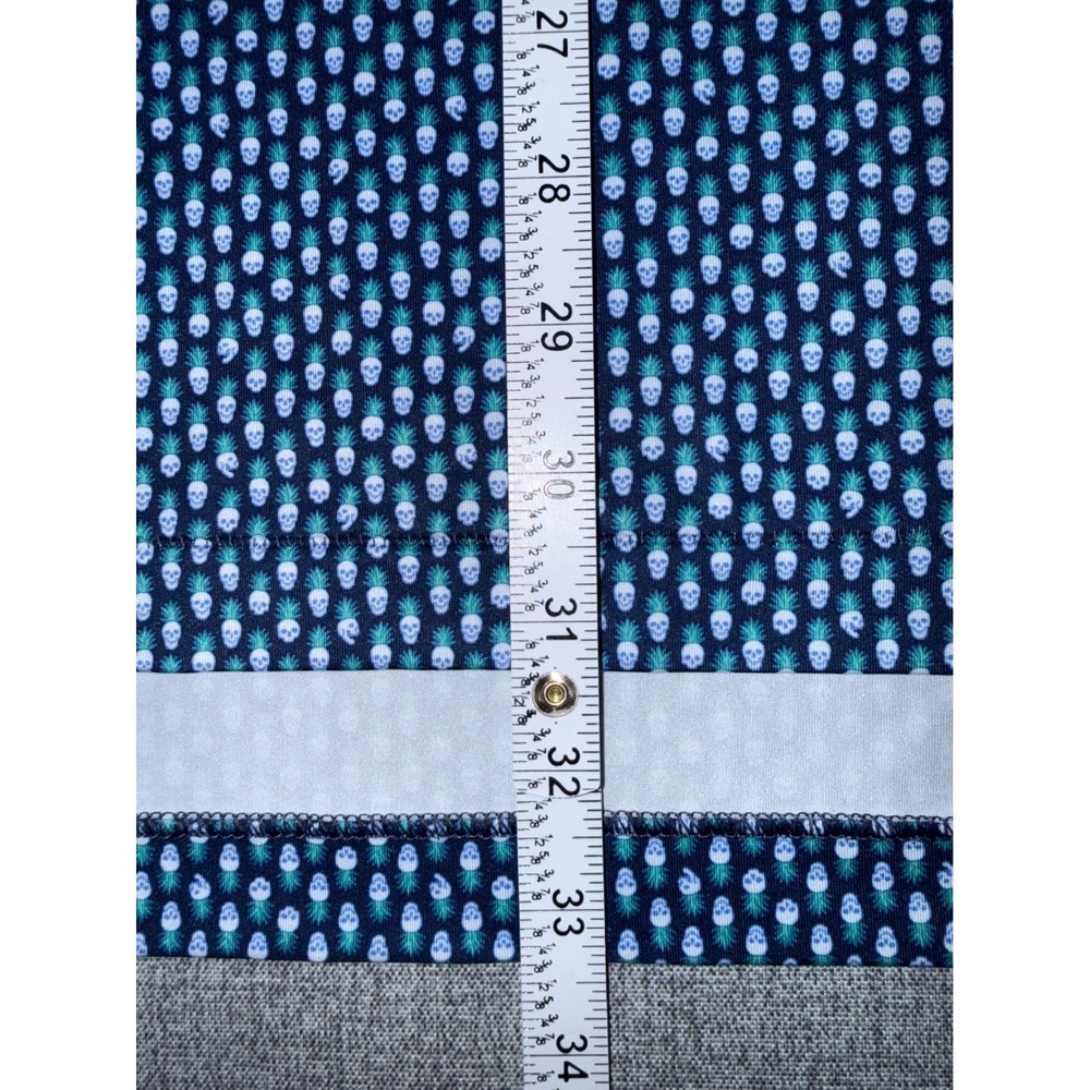 Peter Millar Summer Comfort Mens XL Blue Pineapple Skull Golf Polo Shirt SH logo - Picture 7 of 11